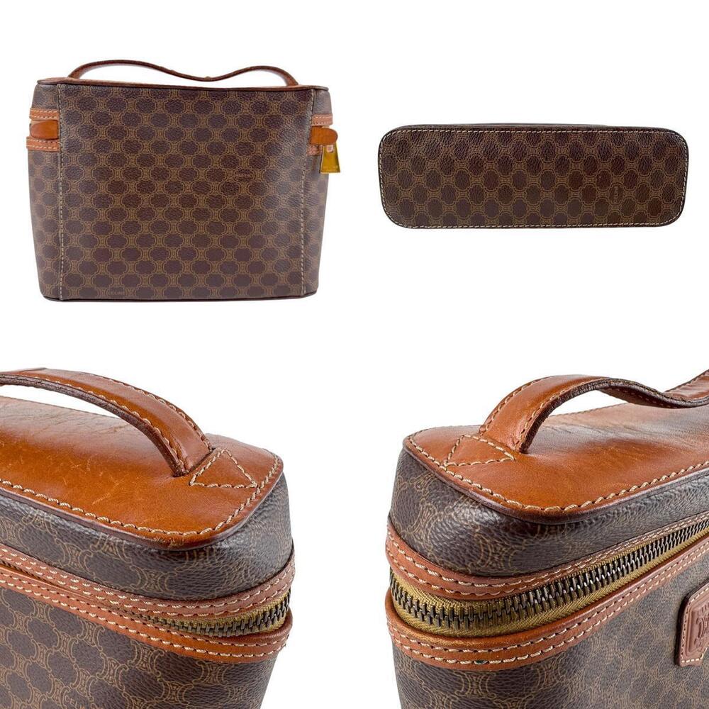 Celine Macadam handbag leather canvas coated brown - Picture 3 of 4